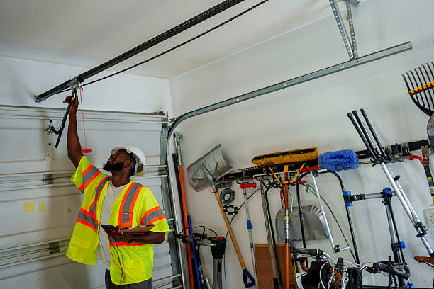 Professional Garage Door Panel Replacement technician working in River Edge, NJ